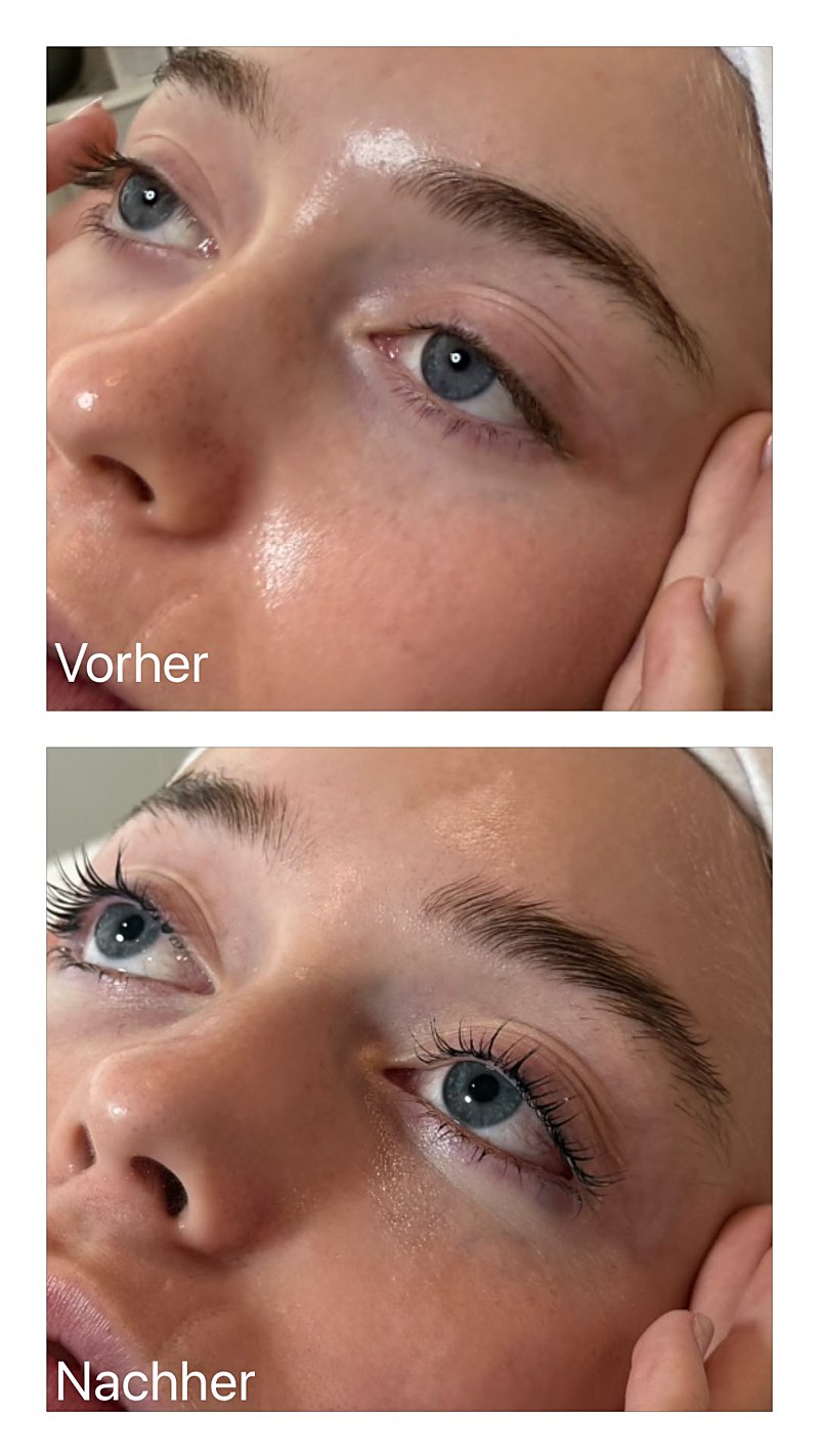 Wimpernlifting bei Soul Kosmetik – vorher und nachher
