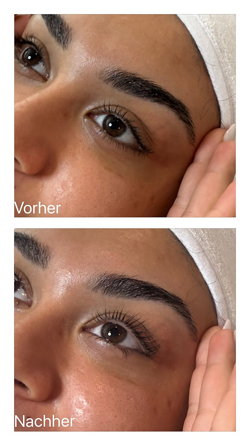 Wimpernlifting bei Soul Kosmetik – vorher und nachher